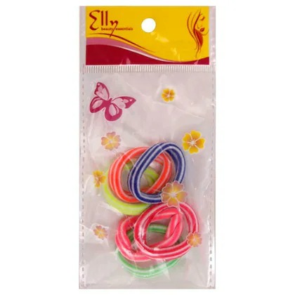 Elly Assorted Scrunchies Type Comfort Hair Ribben 6 Pair Muliticolour