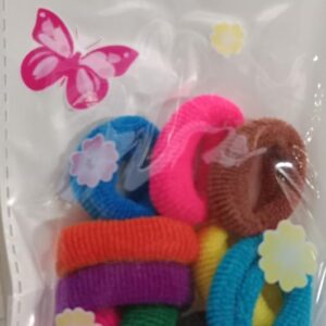 Elly Assorted Scrunchies Type Comfort Hair Ribben 6 Pair Muliticolour