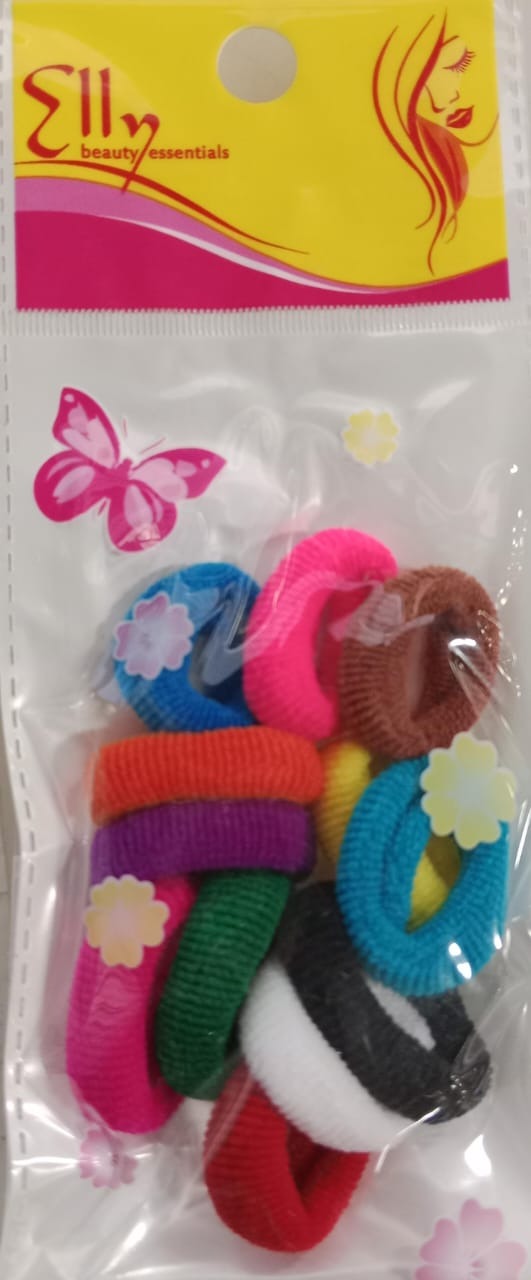 Elly Assorted Scrunchies Type Comfort Hair Ribben 6 Pair Muliticolour