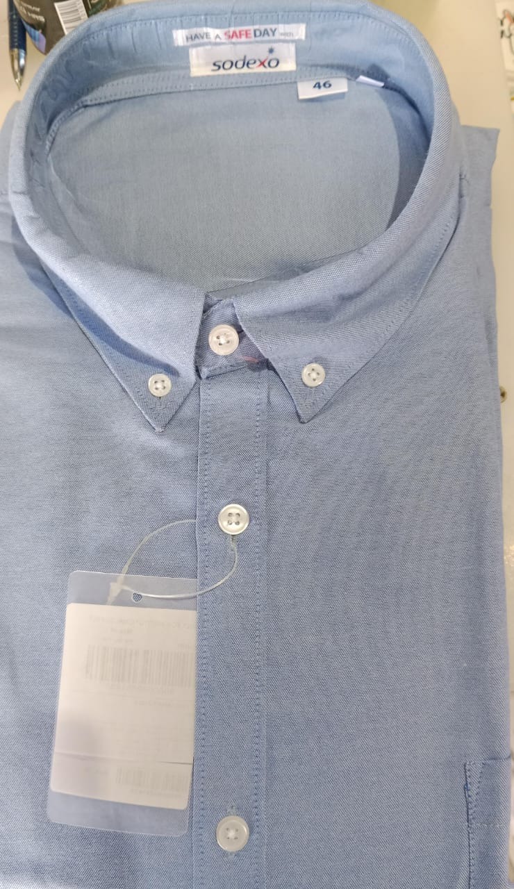 Private Lable PLAIN AQUA BLUE Business Casual Formal Shirt for Men Full Sleeve Size M