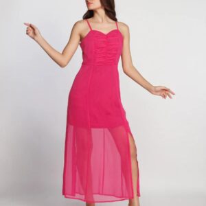 Azalea women Pink Solid Maxi Dress size XLL