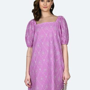 Zink London Scout Pink Solid Short Dress Size L