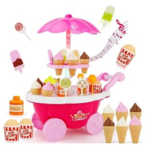 Sweet Cart Luxury Shop Kitchen Trolley Kids Set Colour Yellow