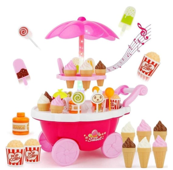 Sweet Cart Luxury Shop Kitchen Trolley Kids Set Colour Yellow