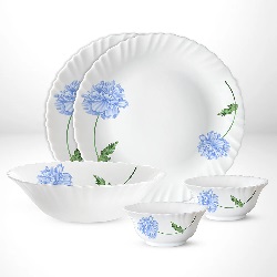 Larah By BOROSIL Blue Mist Dinner Set 5 Pcs