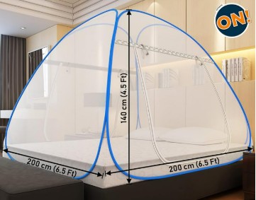 Kolar Supreme On Double Bed Mosquito Net King Size 6 5 Feet 6 5 Feet