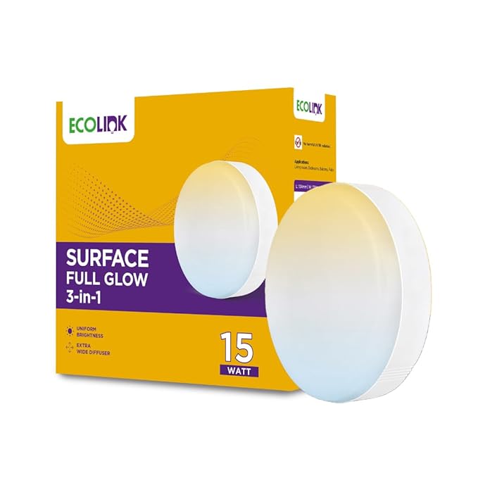 EcoLink 3in1 15W LED Ceiling Light White Colour