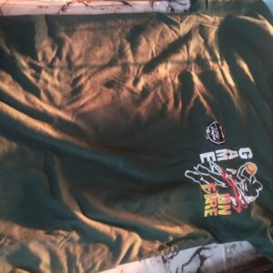 Private Label Anime Printed oversize round neck pure cotton Green t shirt 11 to 12y