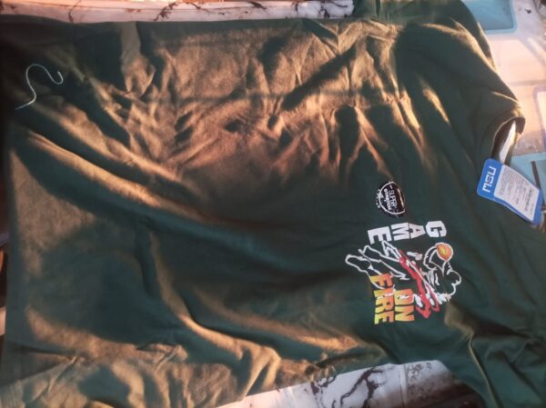 Private Label Anime Printed oversize round neck pure cotton Green t shirt 11 to 12y