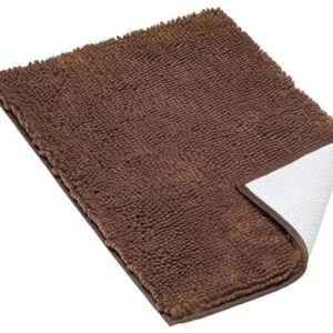 Saral Home Microfiber Door Mat Colour Brown