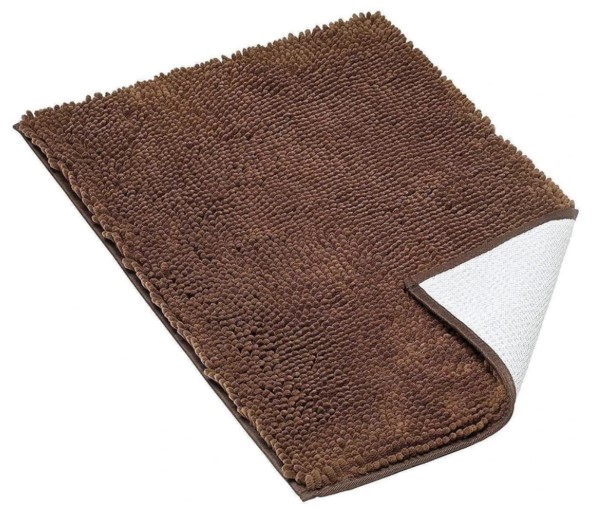 Saral Home Microfiber Door Mat Colour Brown