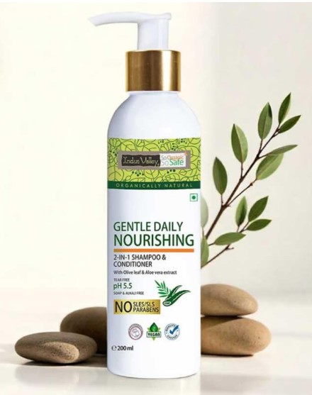 Xndus Valley Gentle Daily Nourishing 2 In 1 Shampoo And Conditioner 200ml
