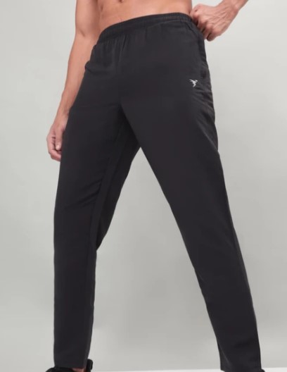 Technosport Men Solid Black Track Pants Size M 30