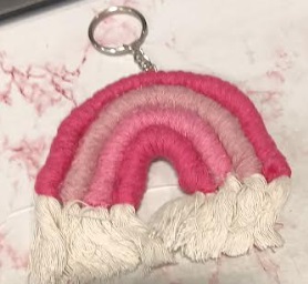 Private Label Handmade Accessories Keychains Pink Colour