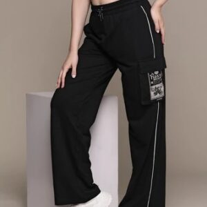 Roadster Women Solid Black Track Pants