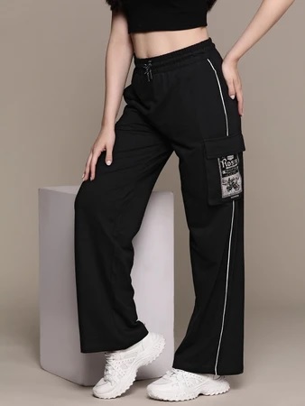 Roadster Women Solid Black Track Pants