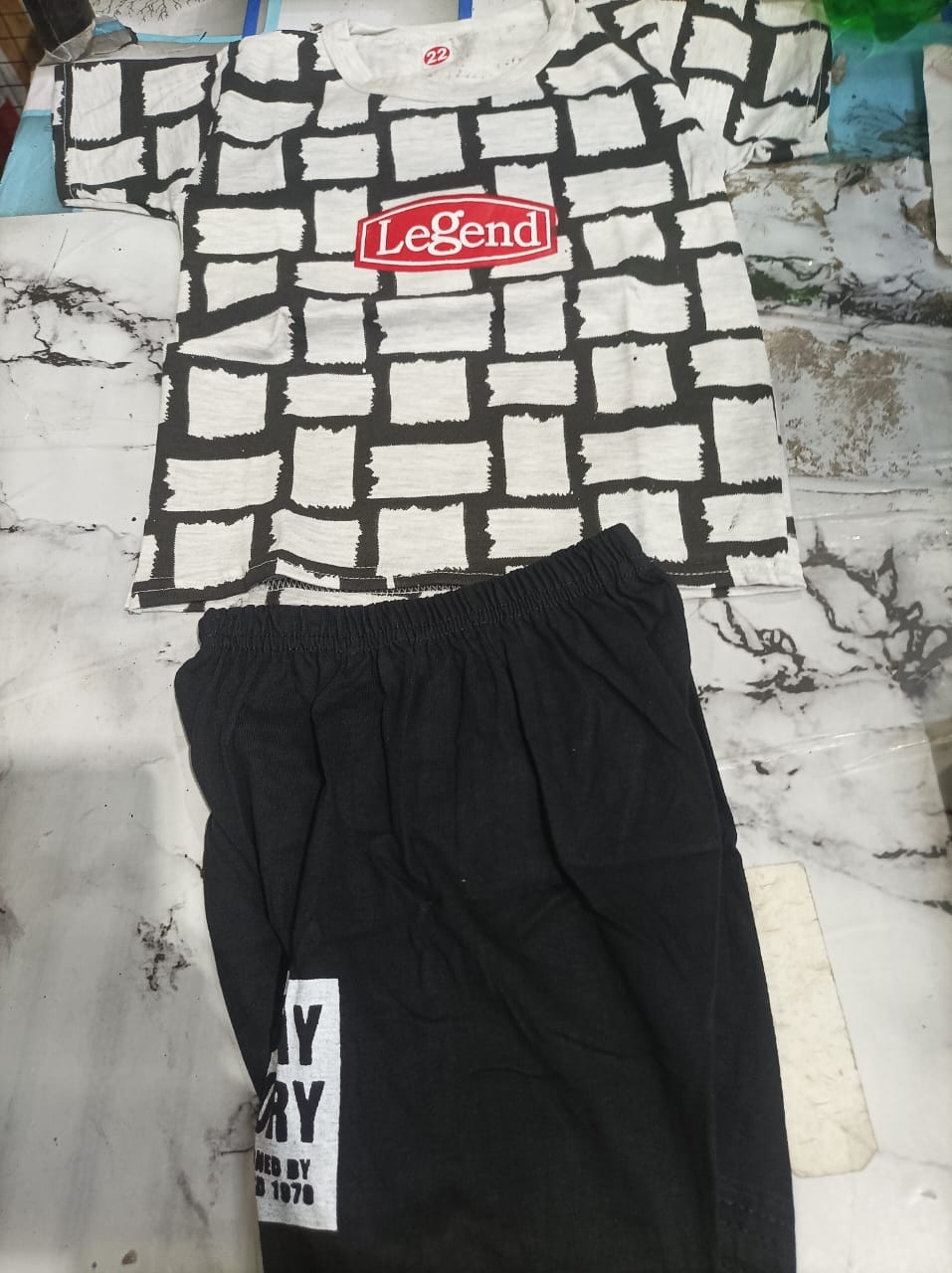 Private Label  Kids Wear Boys pant teshirt 1yer Multi colour