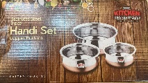 Kitchen Essentails Cookware Set Stainless Steel Copper 3 Piece