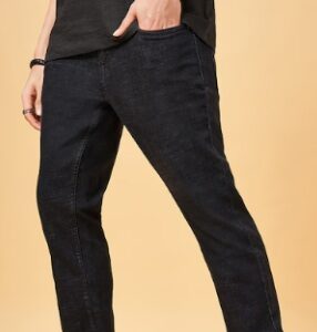 Pantaloons Black Solid Full Length Casual Men Slim Fit Jeans 38