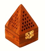 Private Label Handmade Wooden Incense Sticks Holder Brown Colour