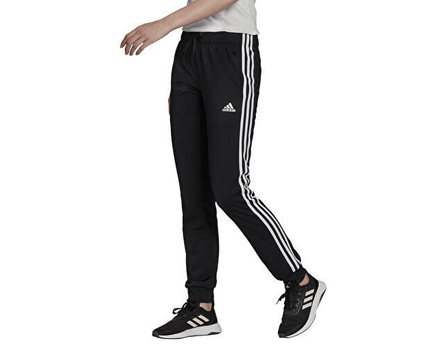 Adidas Womens Slim Fit Mid Rise Pants Black Colour M Size