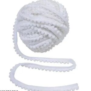 Private Label Nakoda Creation Motichoor Lace 24 Meter White New Lace Reel