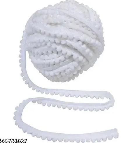 Private Label Nakoda Creation Motichoor Lace 24 Meter White New Lace Reel