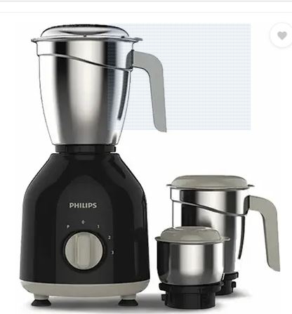 Phlips Daily Collection 750 W Mixer Grinder  3 Jars Black