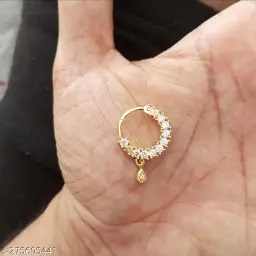 Private Label Latest Diamond Small Nath For Women Goldren Colour