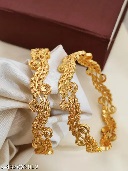 Private Label Fancy Combo Trendy Bangles  For Women 24 Size Golden Colour