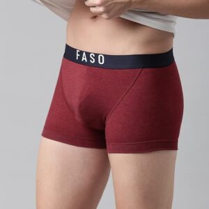 F A S O Mens Organic Cotton Trunk Size 96 Red Marl
