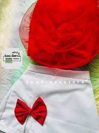 Private Label  Kids Girls White Red Top White Pant Set 22 Size 5