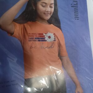 Stylopia Princess Kids Girls Top and Pant Set 80 Size Orange Colour