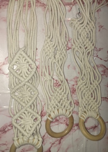 Private Label Macrame Indoor Wall Hanging Shelf Decor PACK OF 3