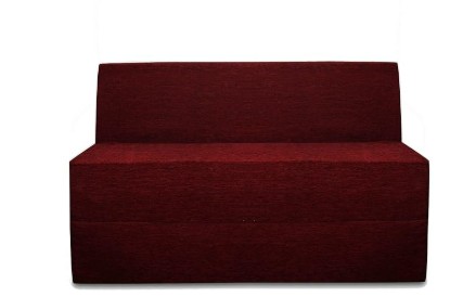 Style Homez Foldable Sofa Cum Bed 4  6 Feet Premium Velvet Fabric Maroon