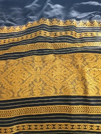 Private Label Womens Khadi Saree Black Colour
