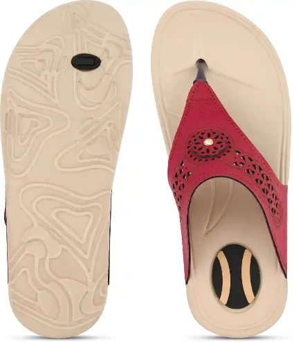 ASRON Women Slides Maroon Colour Size 8