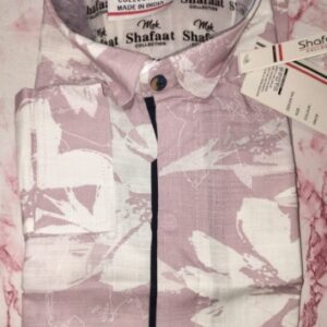 Private Label Abstract Regular Spread Collar Pink Shirts 38