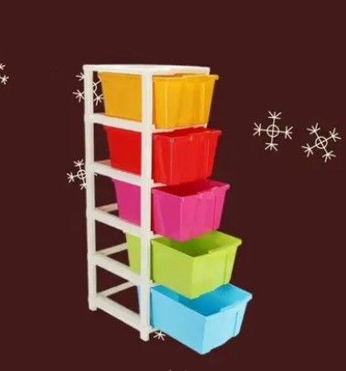 Durable 5 Layer Multicolor Modular Drawer System for Versatile Use