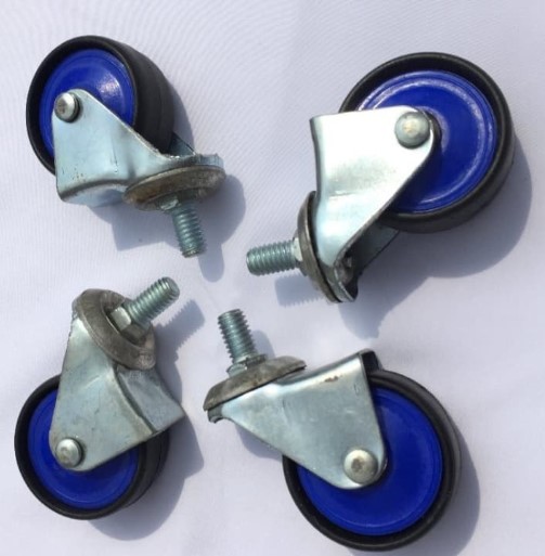 Private Label Mild Steel Metal Pvc Wheel Pack Of 4