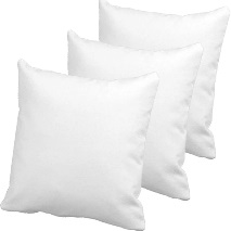 Private Label Cotton Square White Cushion Fillers Pack Of 3