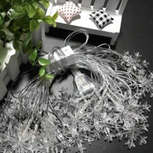 Private Label 100 led 2 5M Golden Colour Snow Flake Rice
