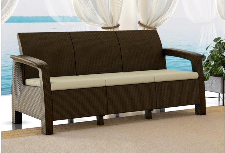 Nilkamal Goa Sofa Set with Cushion 3 Seater