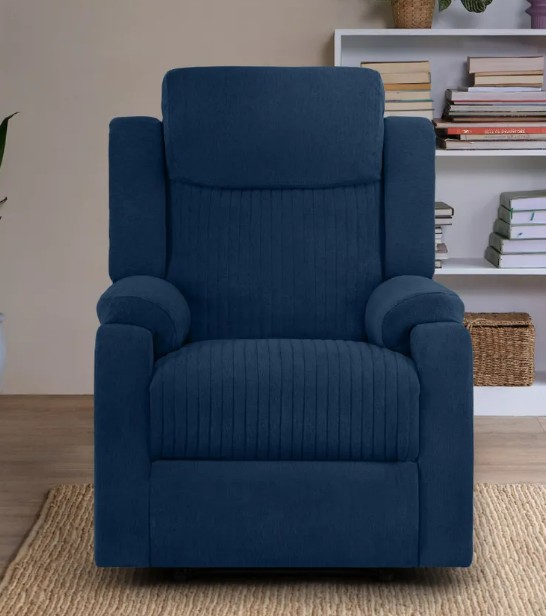 Sleephead Recliner RX6 Single Seater Fabric Recliner Berry Blue