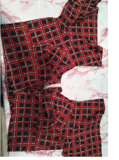 Private Label Printed Blouse Red and Black 32
