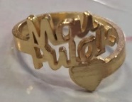 Private Label Unique Couple Name Alphabete Ring