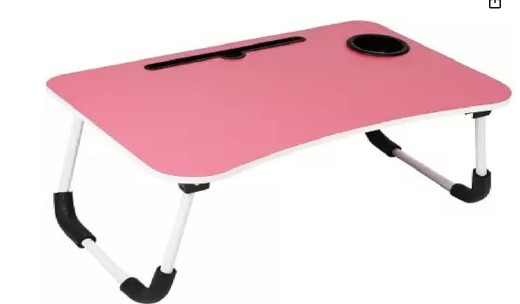 Private Label Foldable Laptop Table with Cup Holder Drawer Mac Holder