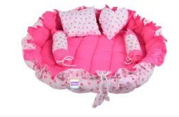 Adore stuff Cotton Baby Bed Sized Bedding Set Pink 1