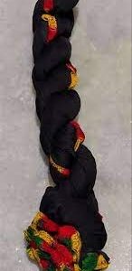 Private Label Black Dupatta With Multicolor Border