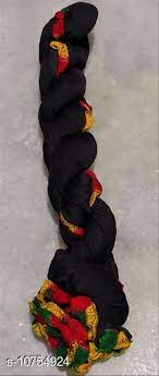 Private Label Black Dupatta With Multicolor Border